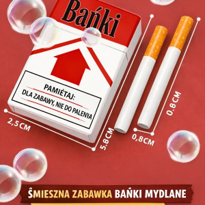 Bubble Cigarette – Zabawka Antystresowa + Wytwornica Baniek | Idealna do TikToka i Zdjęć