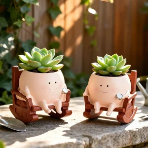 Bujana Doniczka™ — Ceramiczna doniczka-buźka na bujaczku
