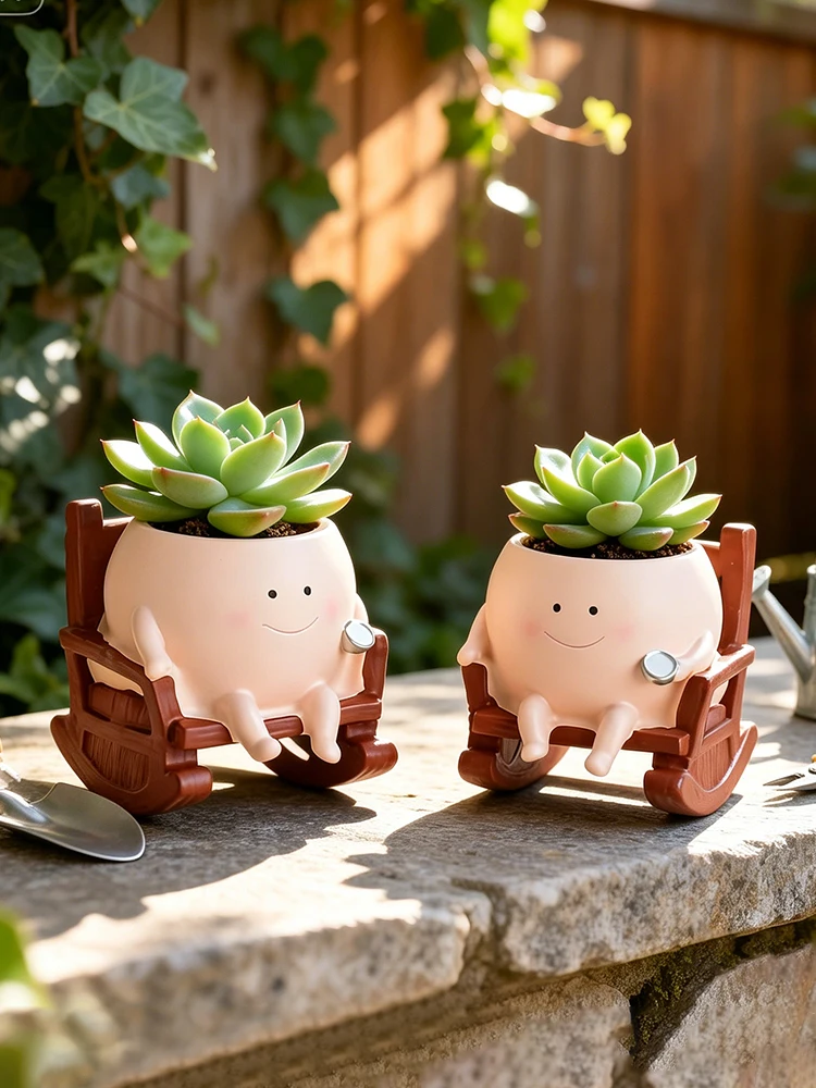 Bujana Doniczka™ — Ceramiczna doniczka-buźka na bujaczku