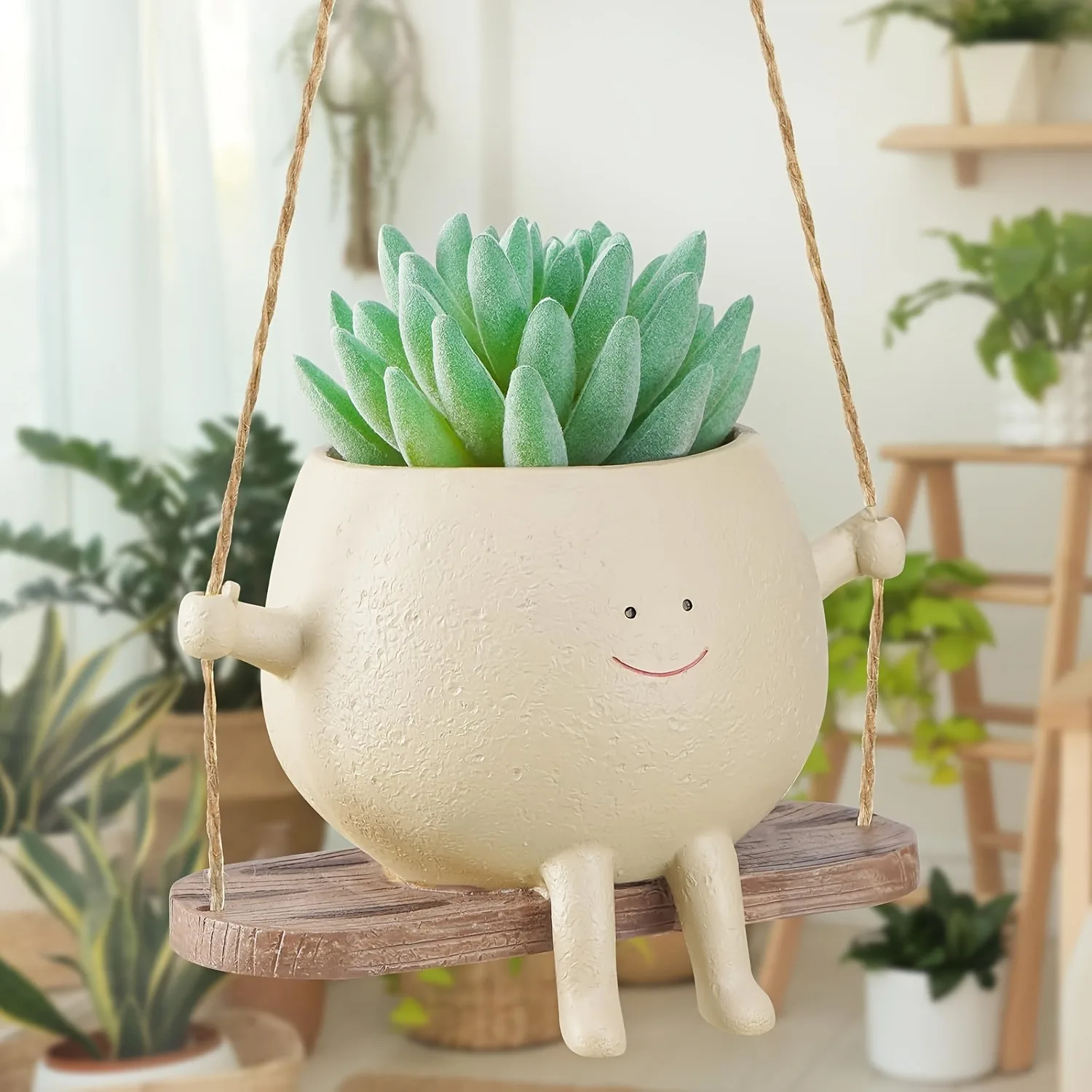 Bujana Doniczka™ — Ceramiczna doniczka-buźka na bujaczku - obrazek 3